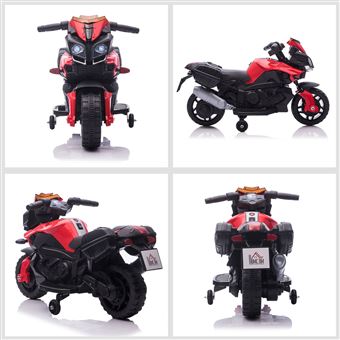 Moto Électrique Scooter 3 Roues pour Enfants 6V 3 Km/h Effet