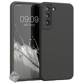 Housse Compatible Etui Compatible Coque Compatible silicone gel fine Samsung Galaxy S22 5G + film ecran - NOIR - htdmobiles - 1