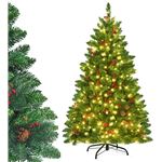 Giantex Sapin de Noël Artificiel LED 200cm avec 11 Modes d'Eclairage et 5 Changements