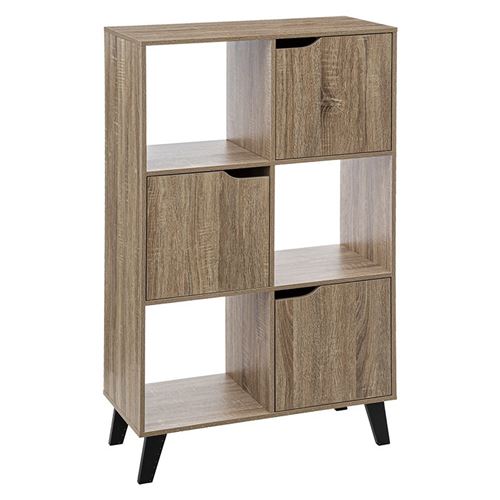 Non Communiqué Beige Etagère 6 Cases Mix Naturel 3 Portes Ceda 5Five