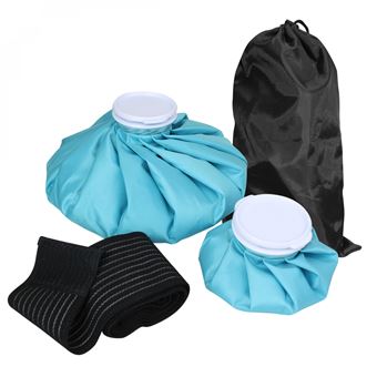 Kit De 2 Poches De Glace Réutilisables LINXOR – Chaud Et Froid – Avec Sangle – Neuf