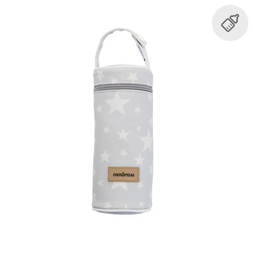 Étui Isotherme Pour Biberon Etoile Gris 8.5X8.5X22 Cm