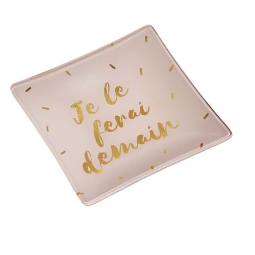 Vide poche en verre Je le ferai demain Draeger la carterie