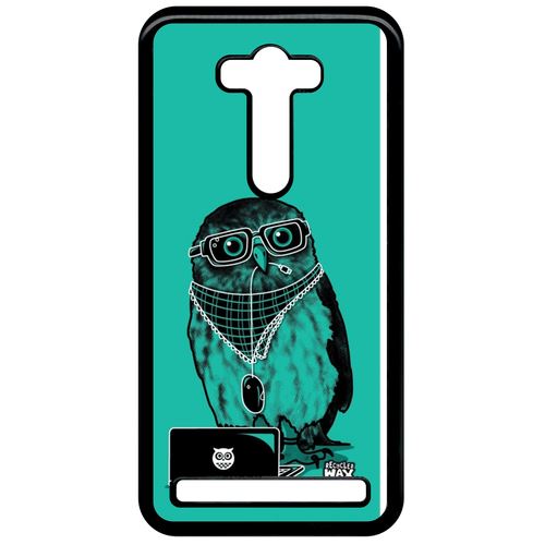 Coque Asus Zenfone 2 Laser Ze550kl Hiboux Geek Fond Vert