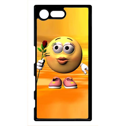 Coque Xperia X Compact Mini Smiley Rose