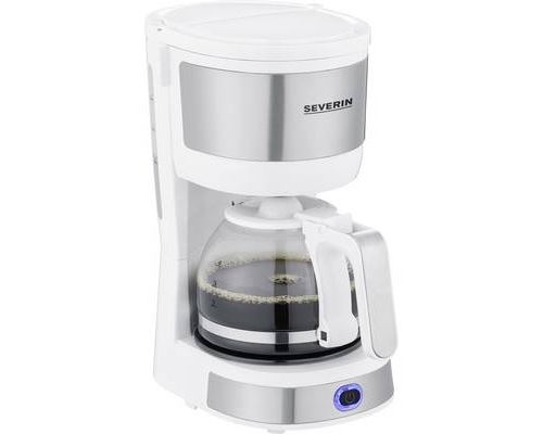 SEVERIN KA 4809 - Koffiezetapparaat - 4 bekers - mat roestvrij staal/wit