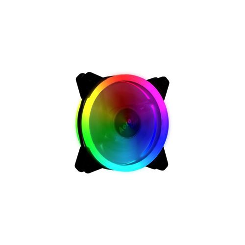 aerocool ventilateur de boitier aerocool rev rgb 12cm (noir) noir