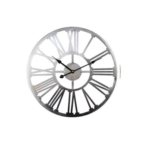 Horloge en métal 45 cm - Gris