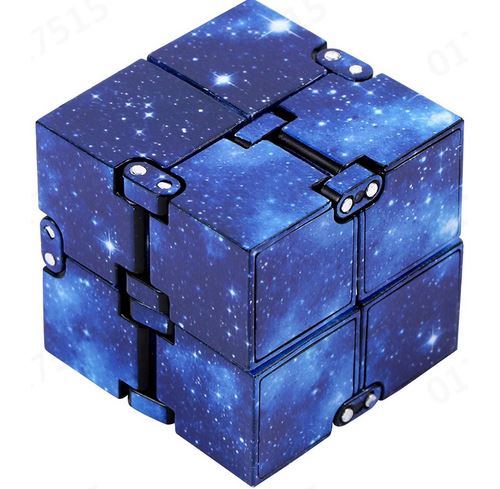 Jouet d'inversion de décompression infinie-ciel étoilé-bleu-4*4*4cm