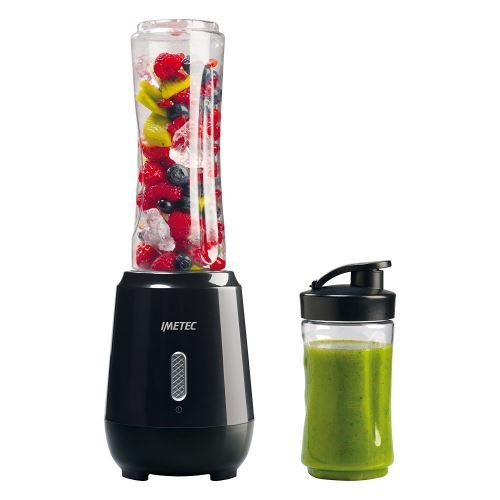 Imetec Personal Blender PB 100 Mini Blender avec 2 bouteilles Gourde en Tritan et 4 lames en acier inoxydable