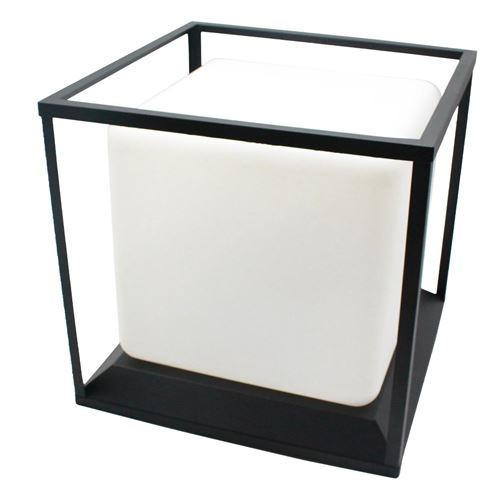 Lampe solaire et rechargeable à poser structure métal LED blanc/multicolore HEAVY SKIN H37cm
