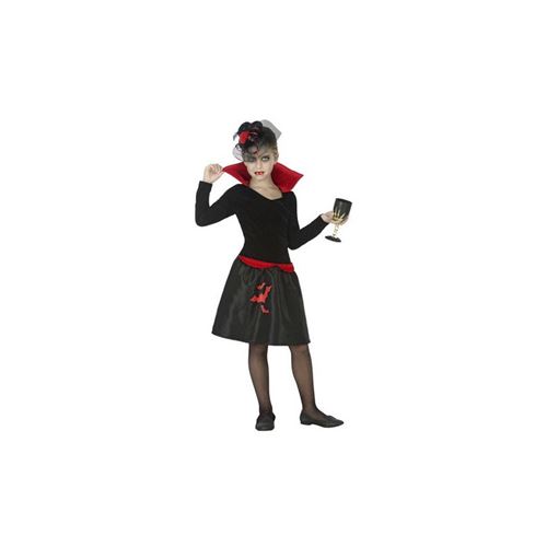 Déguisement pour Enfants Vampiresse Noir (1 Pc) (Taille 3-4 Ans)