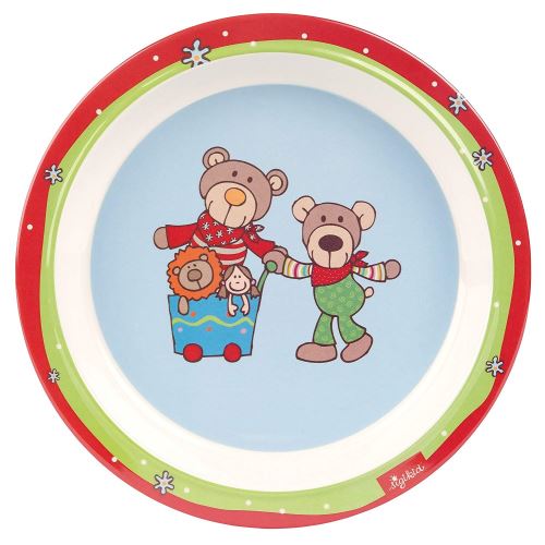 Sigikid – Wild and Berry Bears Assiette en mélamine (21.5 x 21.5 x 2.5 cm)