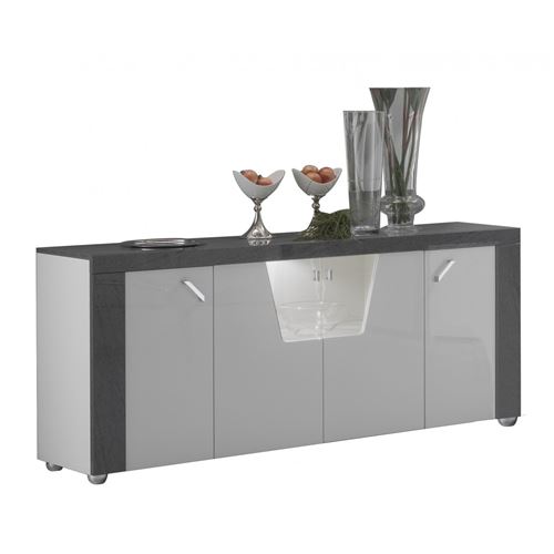 LUNA - Buffet 4 portes avec Led - Altobuy