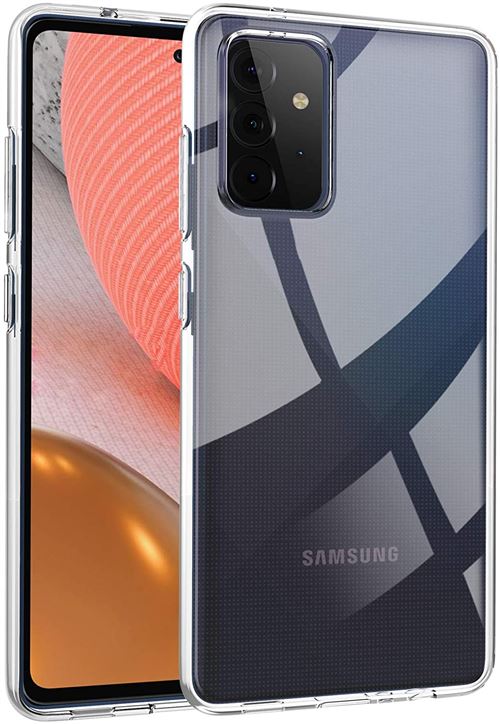 Coque pour Samsung A72 - Silicone Gel TPU Transparent Souple Ultra Mince Phonillico®