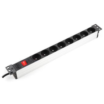 Ibiza LC806S Bo/îtier multiprise lumi/ère 8 voies 19 Noir