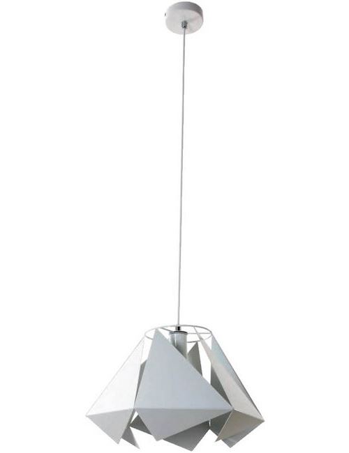 Paris Prix - Lampe Suspension Géométrique kite 38cm Blanc