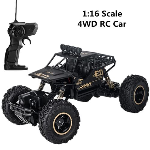 Voiture radio commandée Insma 28cm tout-terrain jouets 1:16 4WD RC alliage vitesse 2.4G Noir