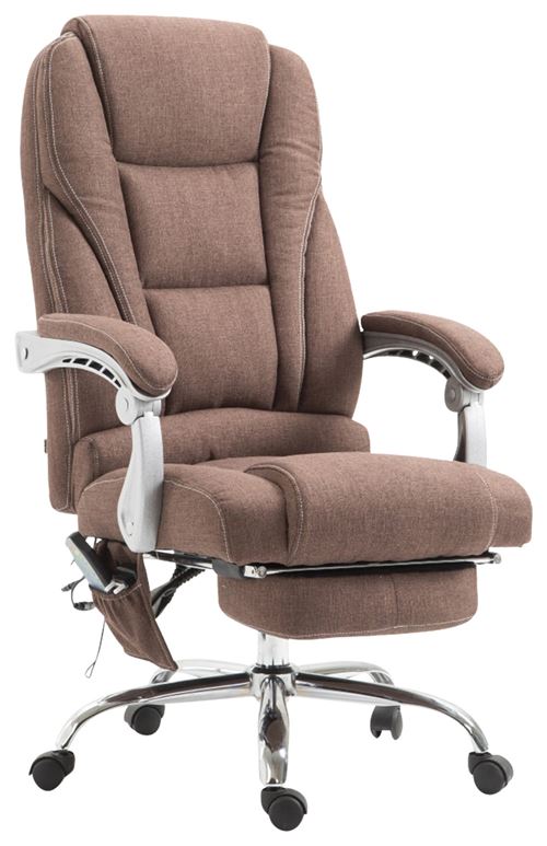 CLP Fauteuil de bureau Pacific avec fonction massage tissu , Marron