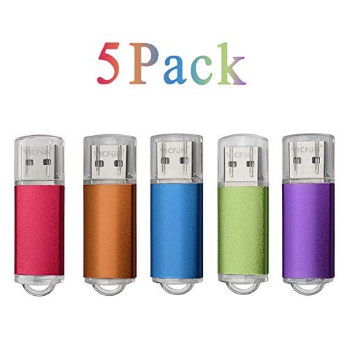 VICFUN de la mémoire USB 16 Go Sticks 16 Go Flash Drives 5 Couleurs Pack (Rouge Orange Bleu Violet Vert) USB 2.0