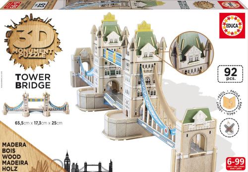 Puzzle 3D en bois Tower Bridge 92 pièces