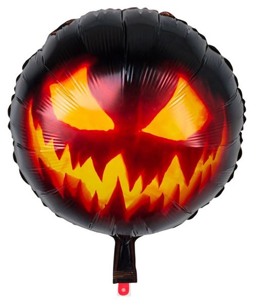 Boland ballon de fête Creepy Pumpkin20 cm alu/nylon noir/orange
