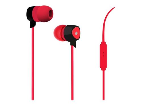 PURO Prisma - Écouteurs avec micro - intra-auriculaire - filaire - jack 3,5mm - rouge