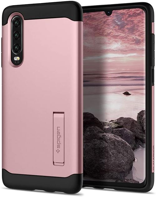 Spigen Slim Armor - Achterzijde behuizing voor mobiele telefoon - polycarbonaat, thermoplastic polyurethaan (TPU) - rosegoud - voor Huawei P30