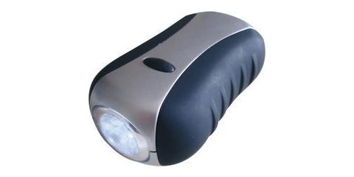 Lanterne de camping LED à dynamo 100 g gris-noir