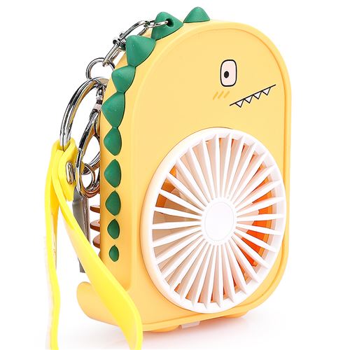 Mini Ventilateur à Main Portable Rechargeable USB 2 Vitesses - Jaune
