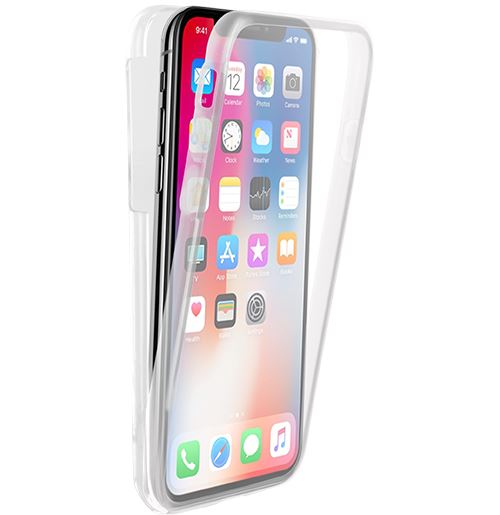 Coque intégrale 360° transparente pour iPhone X