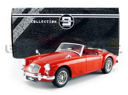 Voiture Miniature de Collection TRIPLE 9 1-18 - MG A 1500 MKI - Open 1957 - Red - T9-1800160