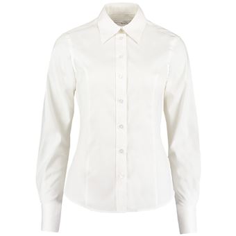 Kustom Kit - Chemisier OXFORD - Femme (34 FR) (Blanc) - UTBC622 - 1