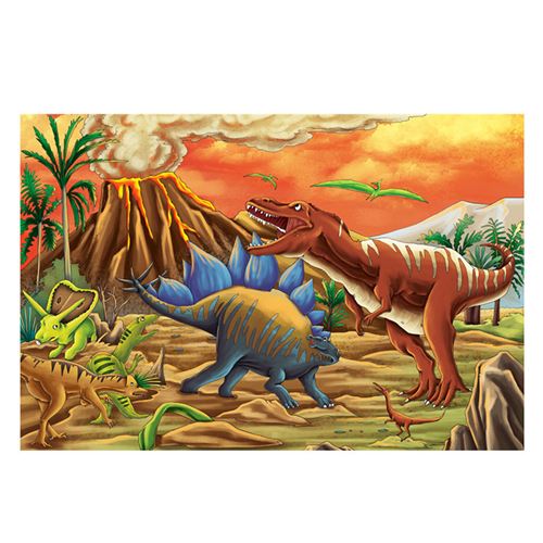 Puzzle dinosaure de dessin animé pour enfants 4 X 24/60 pièces ensemble jeu  éducatif jouets - Multicolore - Puzzle - Achat & prix