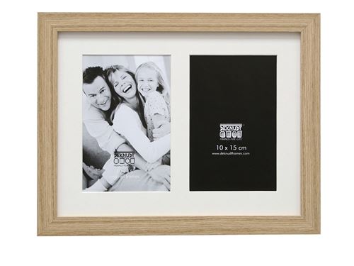 Deknudt Frames S66KB2 Cadre Photo pour 2 Photos Vertical Naturel 13 x 18 cm