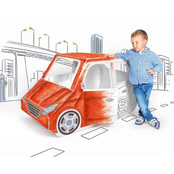 Jeux De Maison A Construire Et A Décoré Grande Voiture En Carton A Construire Peindre Decorer Colorier Maison Berline Autres Jeux Creatifs Achat Prix Fnac