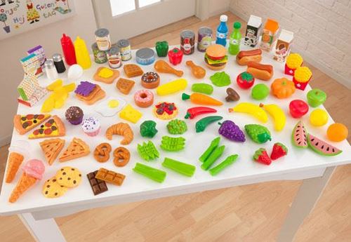 KidKraft Ensemble de jeu d'aliments Tasty Treats 115 pcs 63330
