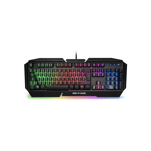Clavier PRO-K5 Spirit of Gamer - Semi mécanique - Rétro éclairé RGB - Anti-ghosting - USB