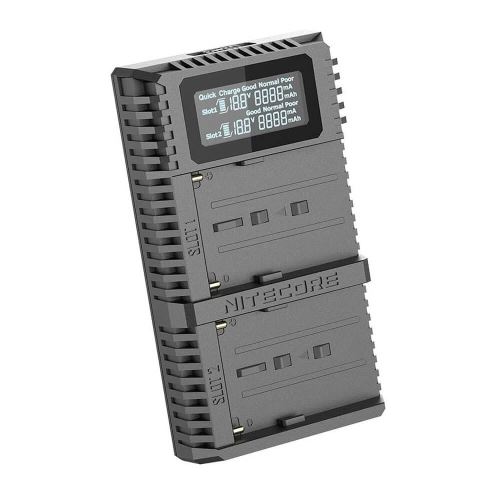 Double chargeur Nitecore USN3 PRO pour batteries Sony série NP-F - Ecran LCD