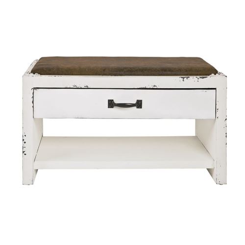 Paris Prix - Range-chaussures & Assise parquet 72cm Blanc