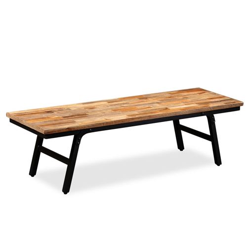 vidaXL Meuble TV Teck de récupération 110 x 35 x 30 cm