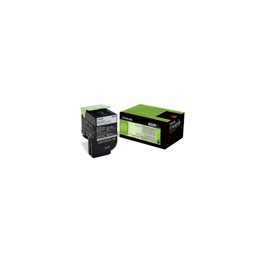 Lexmark 802K - noir - originale - cartouche de toner - LCCP, LRP