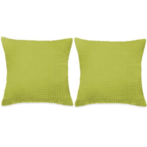 vidaXL Jeu de coussin 2 pcs Velours 60 x 60 cm Vert