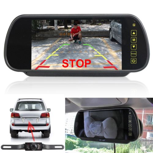 7in Moniteur LCD miroir + voiture sans fil inversée Vue arrière Caméra de recul Vision nocturne