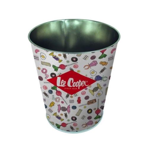 Pierre henry lee cooper corbeille conique - décor bonbons - en métal - classé non feu m1 - 7,5 l - imprimé vernis brillant