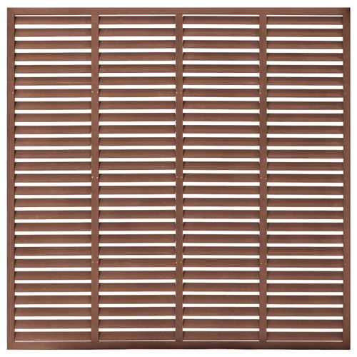 VidaXL Clôture à persiennes WPC 170 x 170 cm Marron