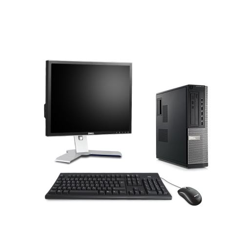 Pc occasion Dell Optiplex 7010 Desktop + Ecran 19'' - Noir - Intel Core i5-3470 / 3.20 GHz - RAM 8Go - HDD 500 Go - DVD - Gigabit Ethernet - Ubuntu /