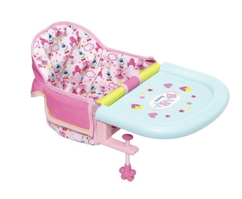 BABY born chaise haute rose pour poupée jusqu'à 43 cm