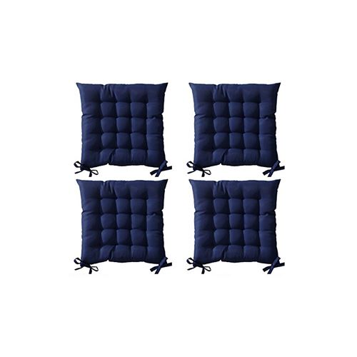 Galette de chaise matelassée 40 x 40 cm - Bleu foncé