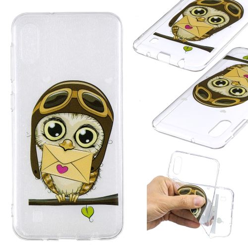 Coque en TPU logiciel d'impression de patrons chouette adorable pour votre Samsung Galaxy M10